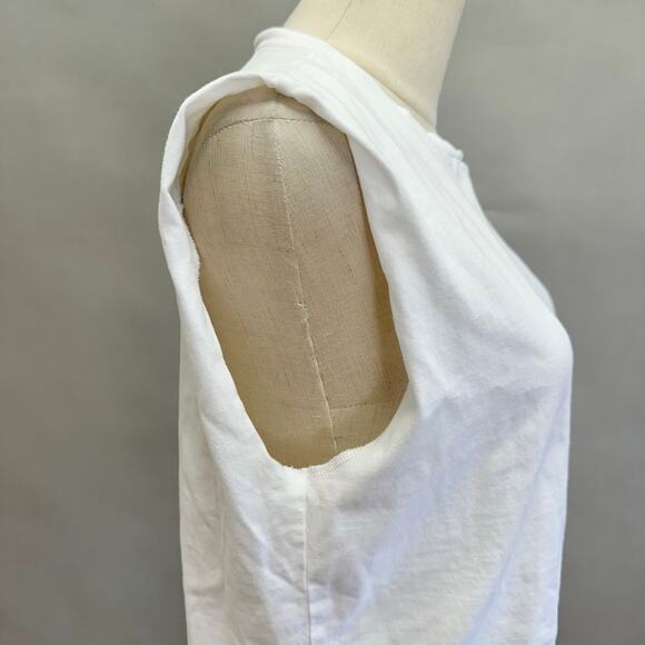 Allsaints Coni Shoulder Pad Cotton Sleeveless Muscle T-shirt - Picture 9 of 14